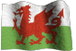 Waving Welsh Flag